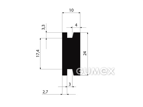 GUMMIPROFILE H-FORM - NBR